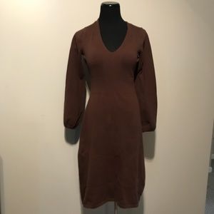 Merona brown knit bohemian sweater dress small